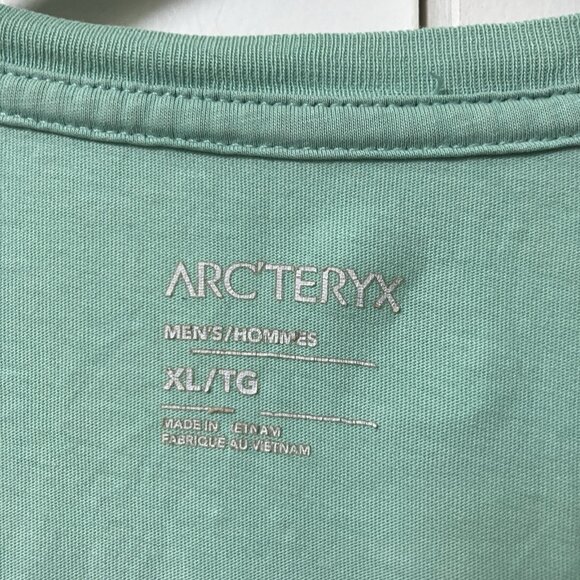 Arc'teryx Arc'word T-shirt Mens XL Turquoise Center Logo Gorpcore Arcteryx - Picture 3 of 7